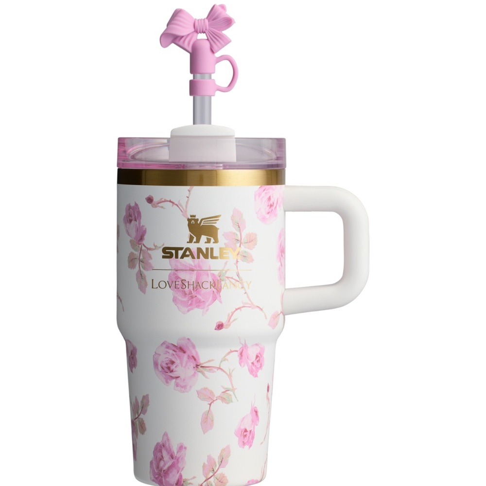 NWT  The Stanley x LoveShackFancy  Quencher | 20 OZ - Ribbon Rosa
